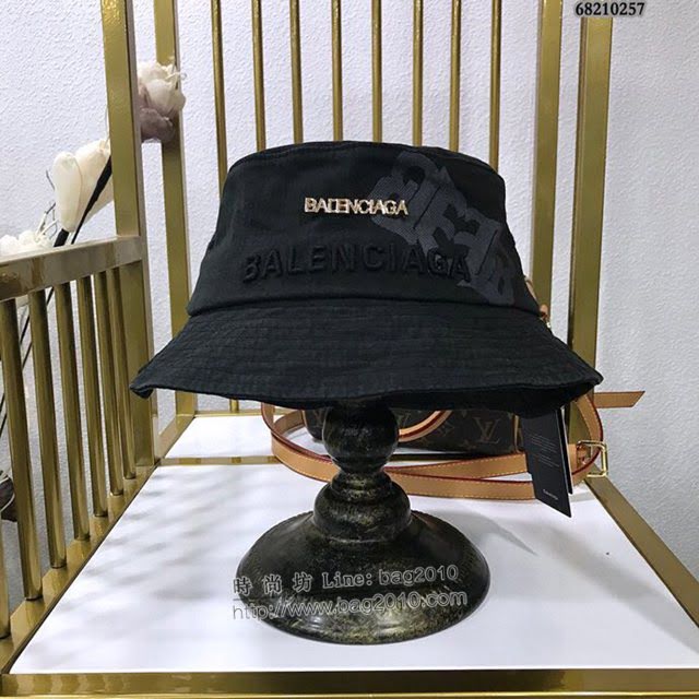 Balenciaga男女同款帽子 巴黎世家2021新款長標簡約風漁夫帽遮陽帽  mm1436